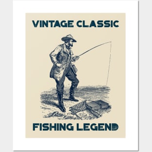 Vintage classic fishing legend Posters and Art